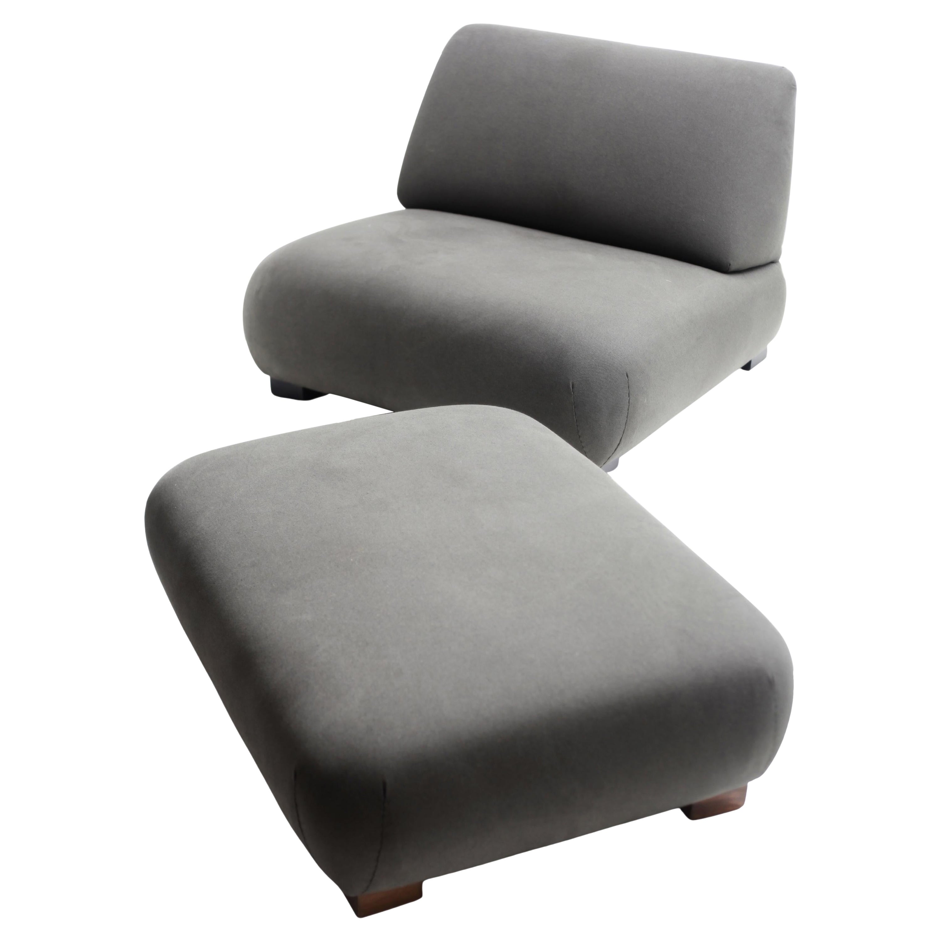 Set of 2 Cadaqués Lounge Chair and Ottoman by Federico Correa, Alfonso Milá For Sale