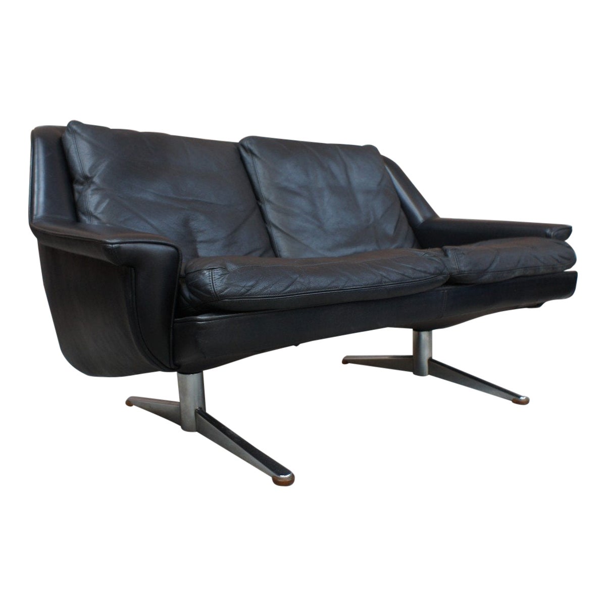 Vintage Black Sofa For Sale at 1stDibs