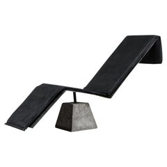 Limited Edition, Contemporary Concrete Burned Steel Chair by Lucas Tyra Morten