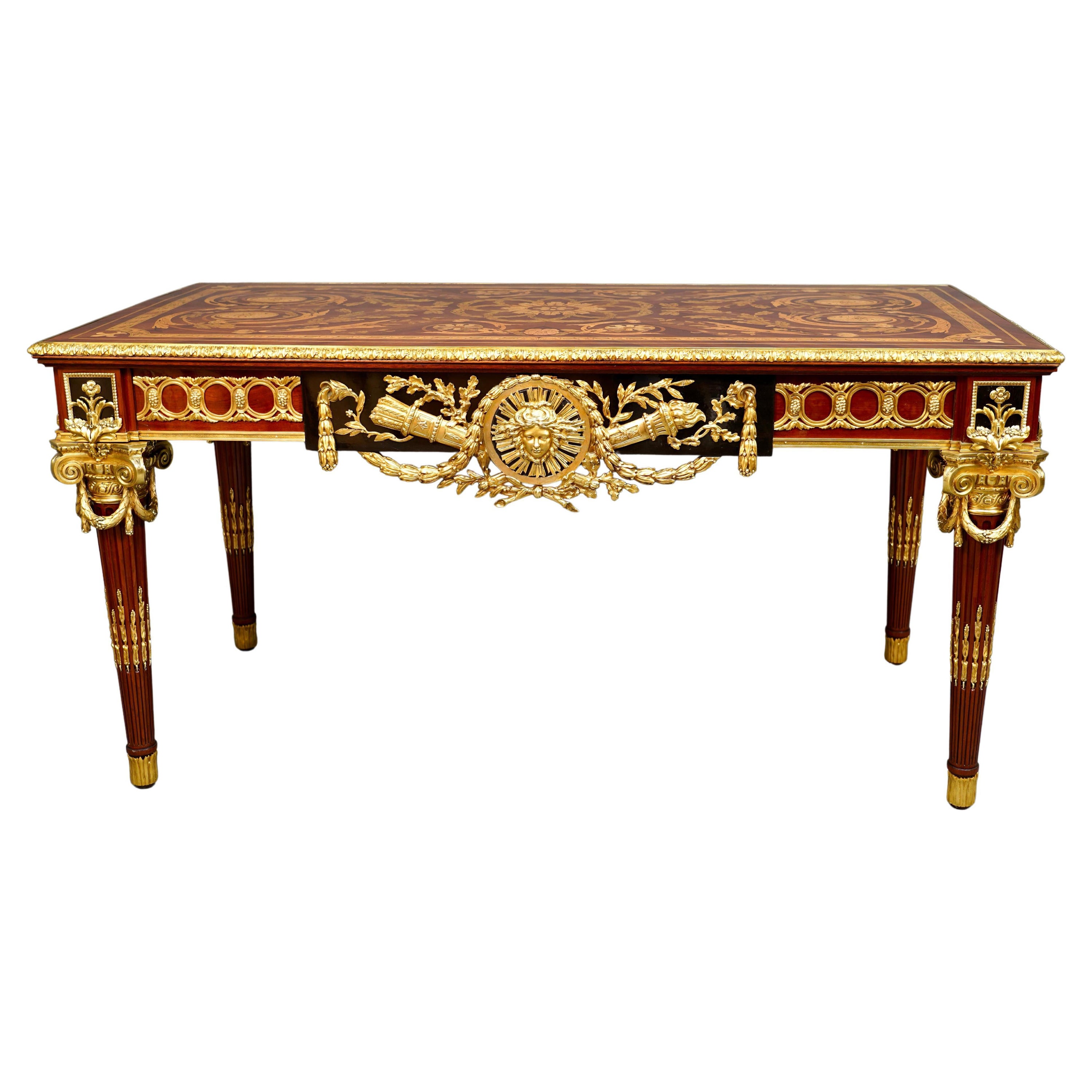 Spectacular Louis XVI Style Center Table, France, circa 1880 For Sale