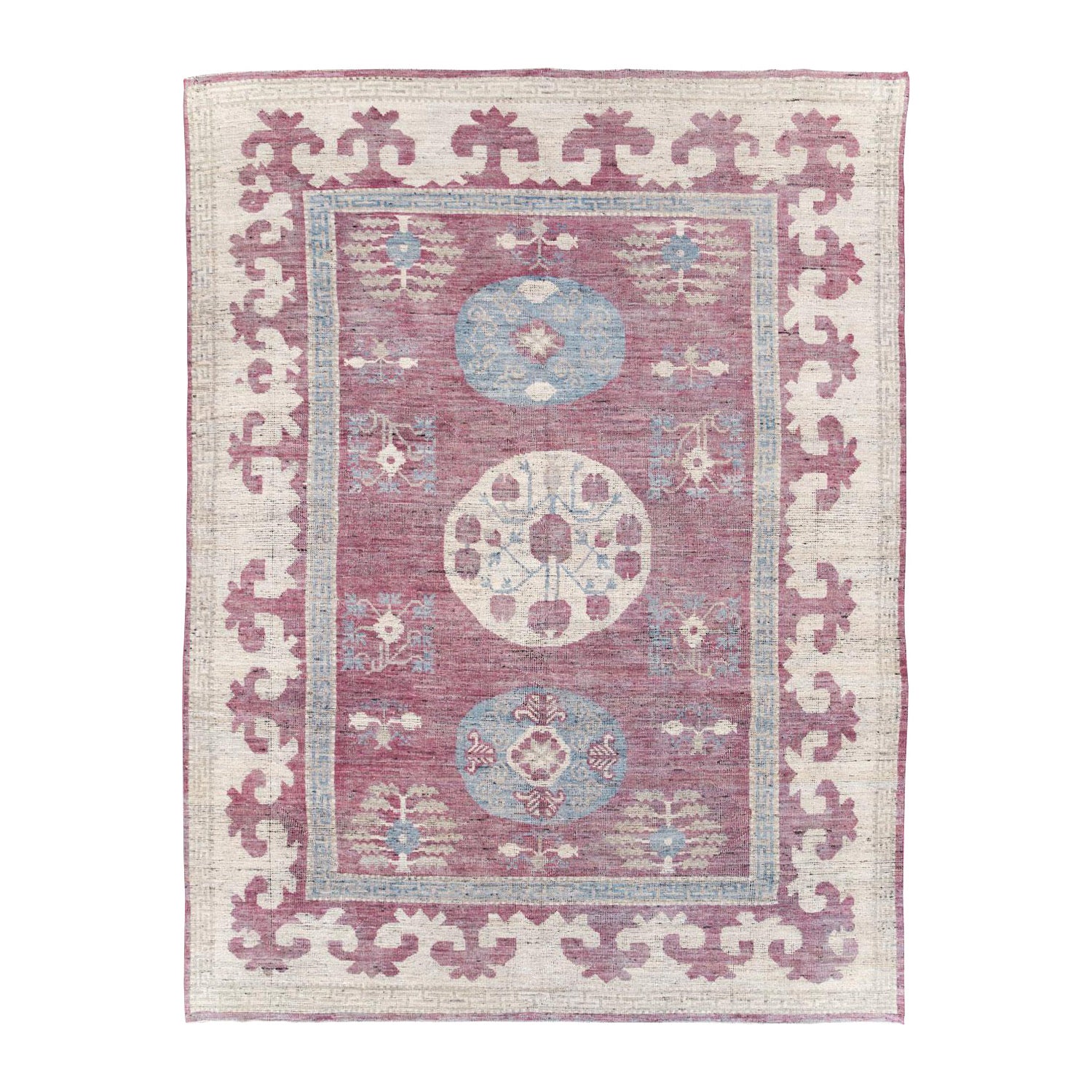 Galerie Shabab Kollektion Neuer handgefertigter Teppich aus Ostturkestan Khotan in Zimmergröße im Angebot