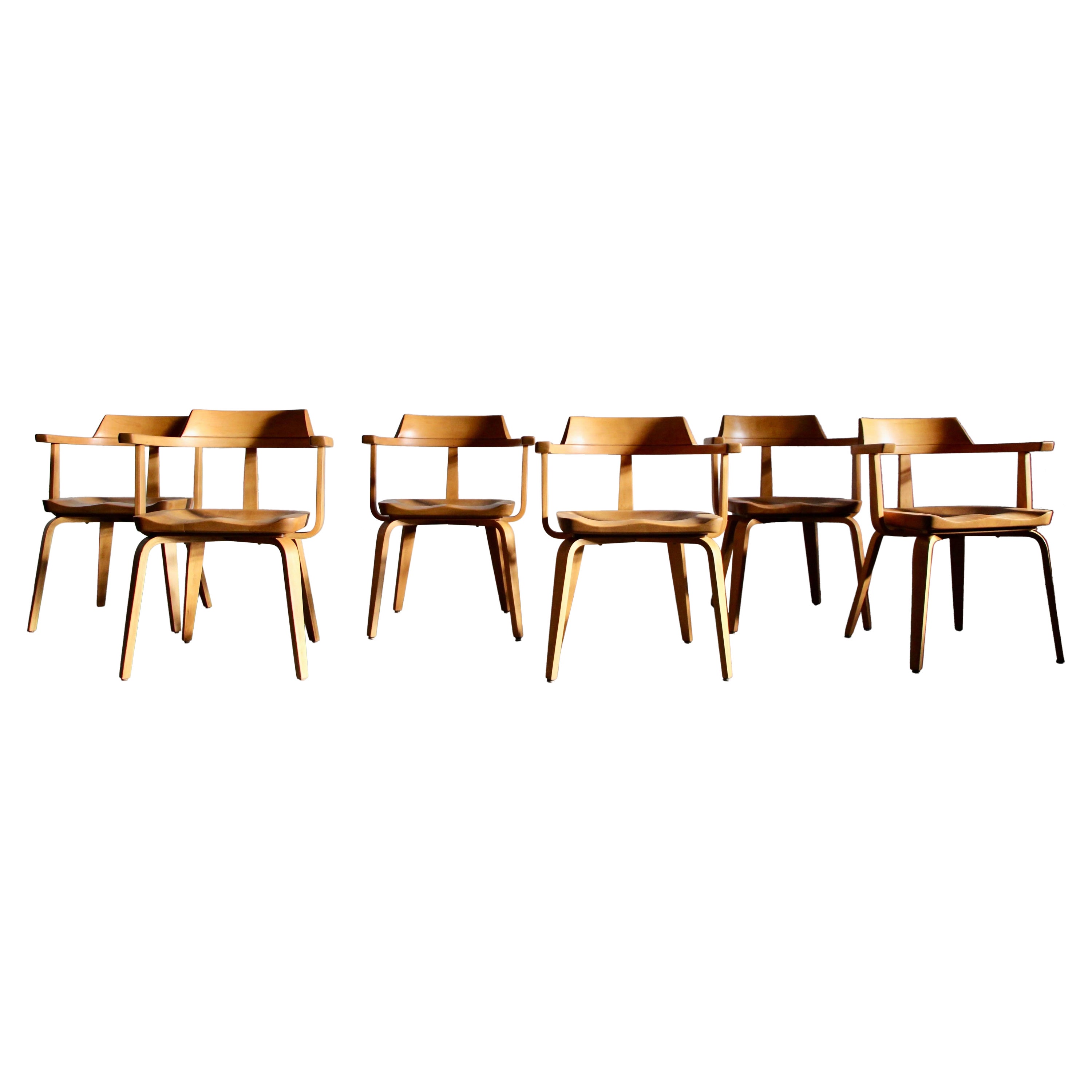 Walter Gropius "Model W199" Dining Armchairs for Thonet, Set of 6