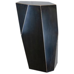 Talus Sculptural Steel and Bronze Side Table
