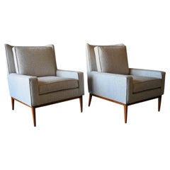 Pair of Paul McCobb Model 302 Lounge Chairs with Ottoman, circa 1955