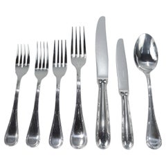 105 Piece Christofle Pastorale Stainless Steel Dinner Flatware Service for 12