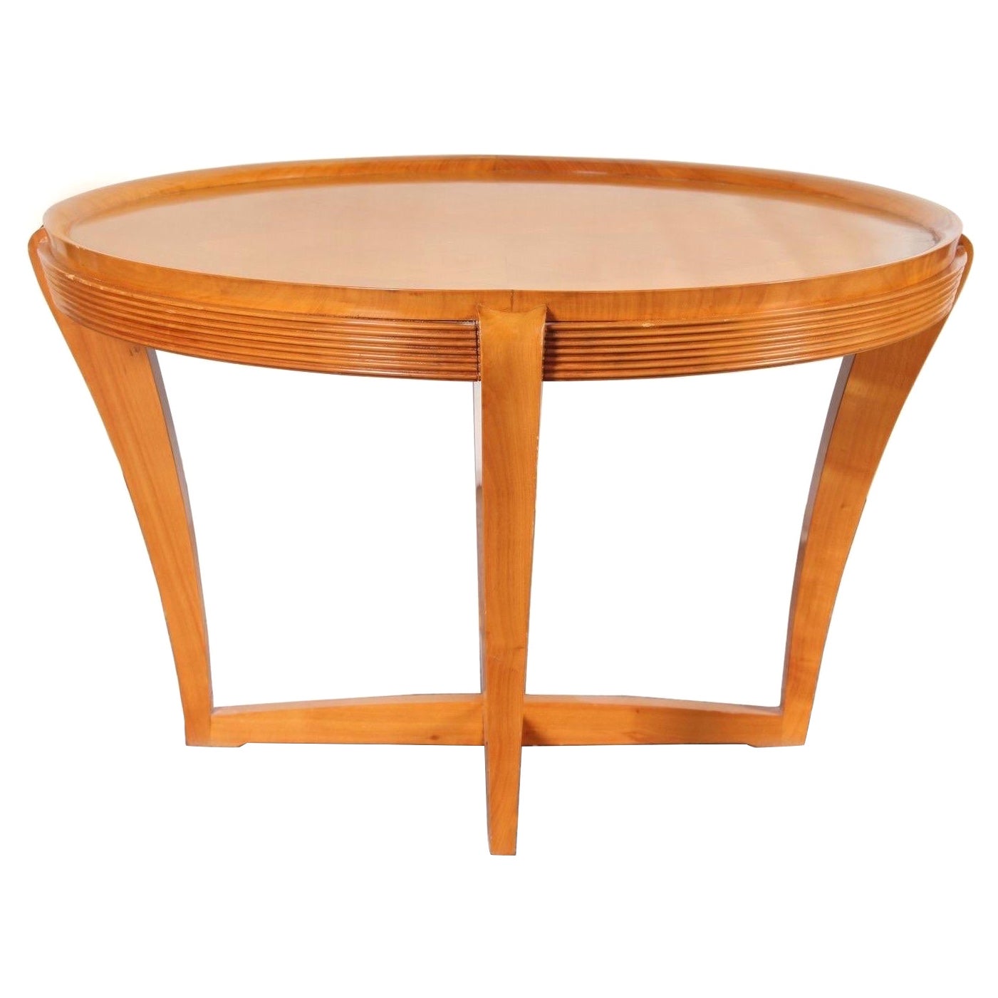 French Art Deco Satinwood Cocktail Table ~ circa 1940