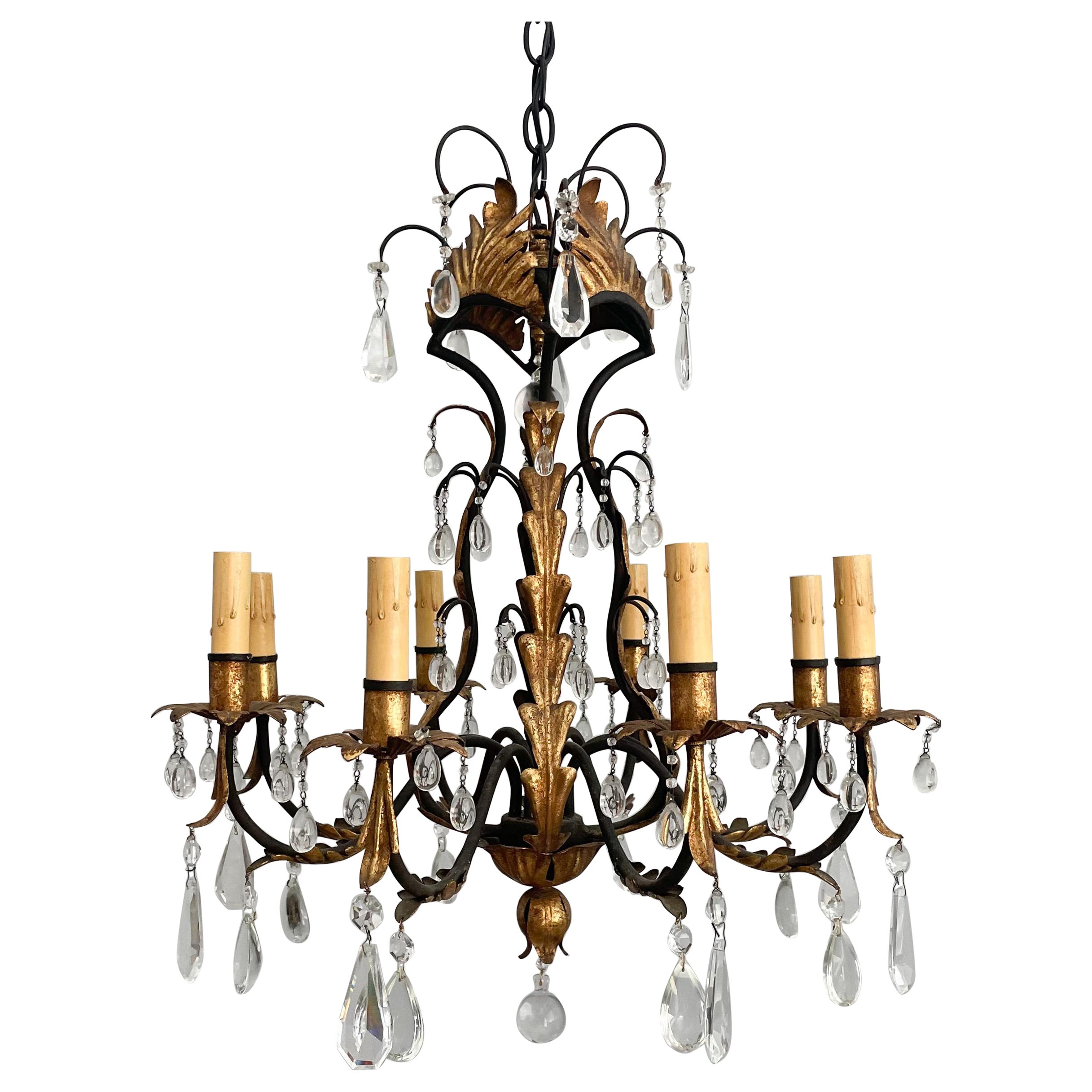 Decorative Iron and Crystal Ship Chandelier at 1stDibs ship crystal