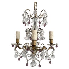 Petite French Crystal Chandelier
