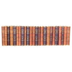 Collection of 24 Swedish 20th Century Leather-Bound Books