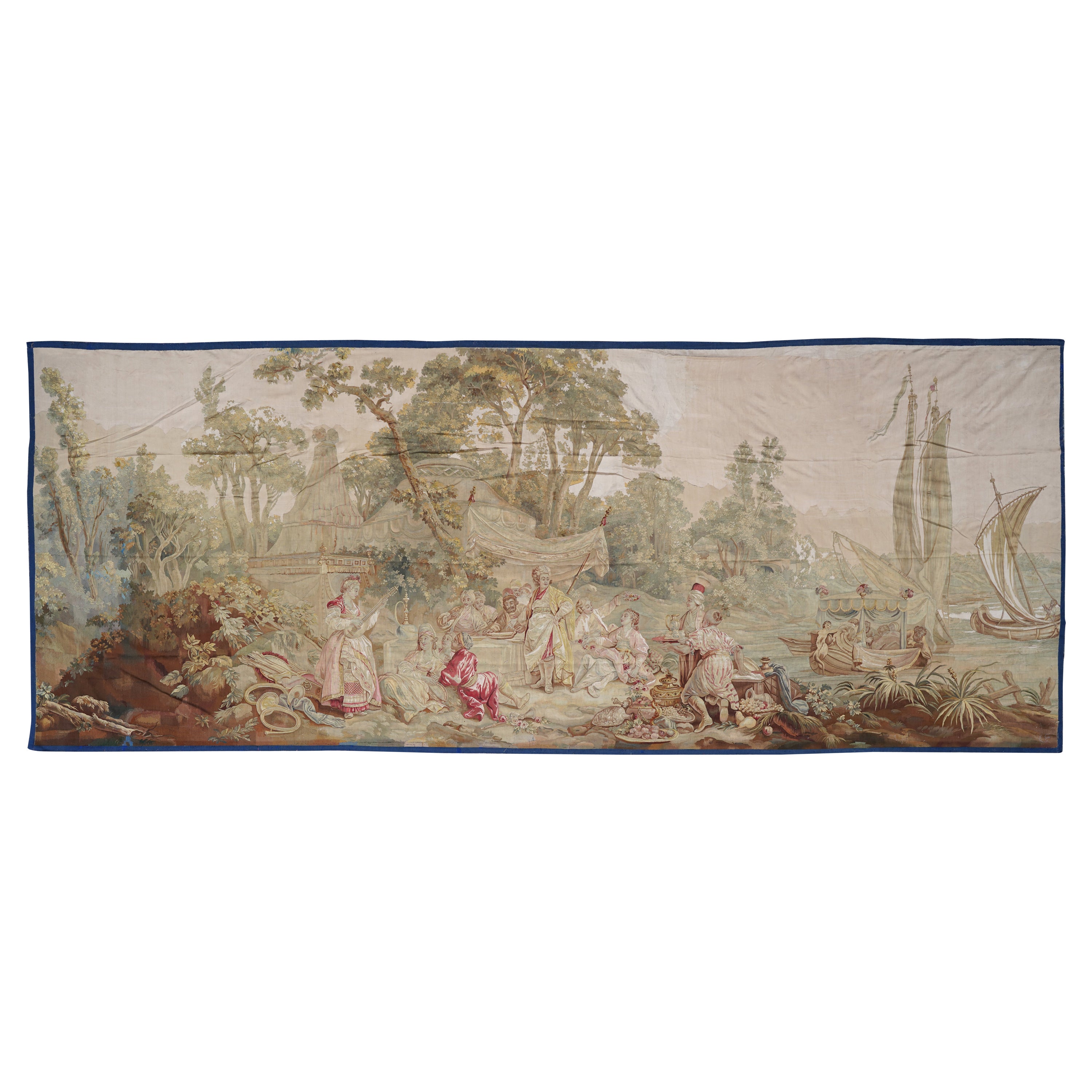 Aubusson Tapestry "The Banquet of the Pacha", France, 19th Century For Sale