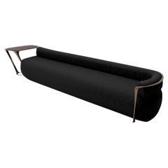 21st Century, Beam Collection Cb Bronzed Frame Low Bench Sofa by Studio Sors
