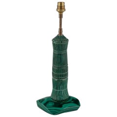 Vintage French Table Lamp in Malachite, Mid-20th Century