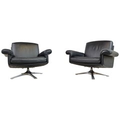 De Sede DS31 Pair of Swivel Chairs, 1970s