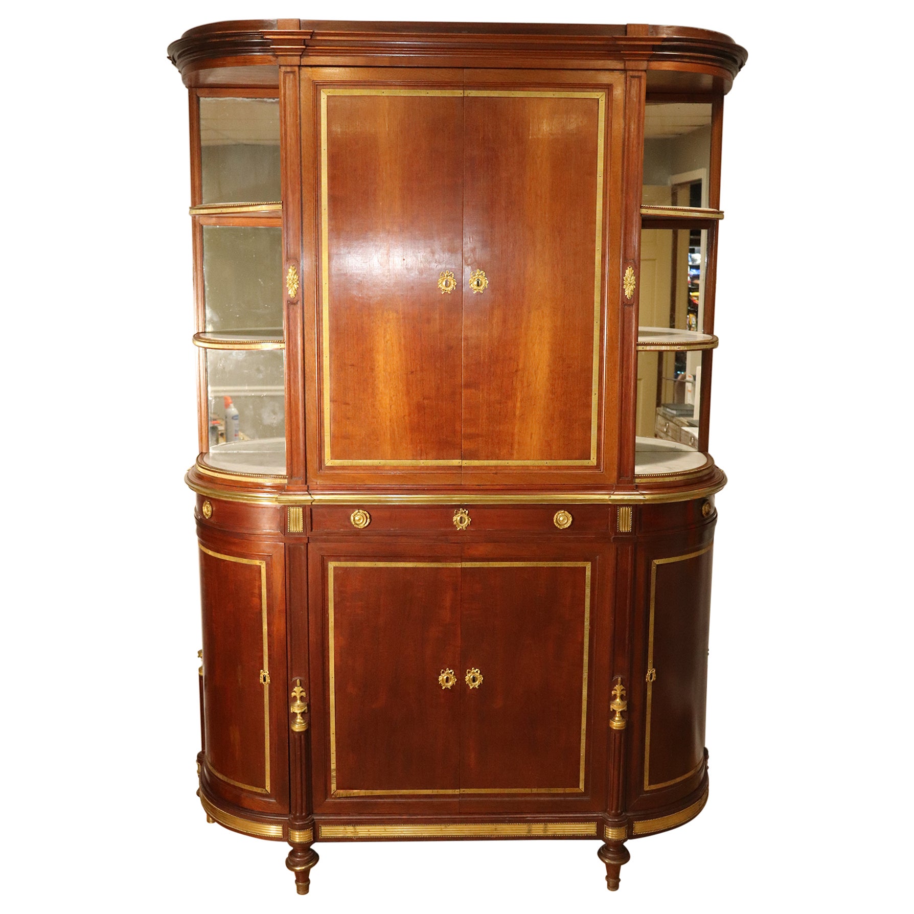 19th Century French Louis XVI Style Cabinet Signed Linke with Ormolu Mounts For Sale