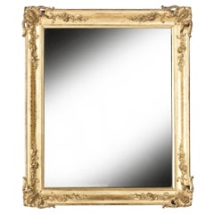 Important Wall Mirror 19th Century Burnished in Gold