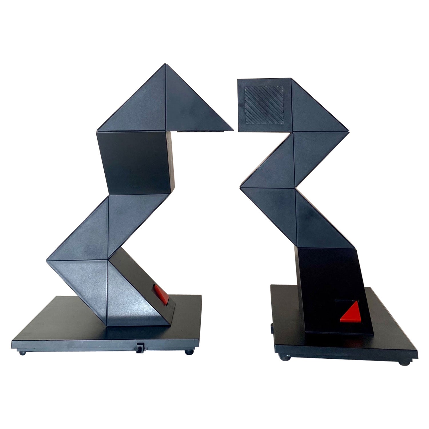 Pair of Jean Royère Zig Zag lamps at 1stDibs