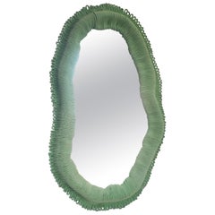 Contemporary Green Wall Mirror Cynarina by Sarah Roseman