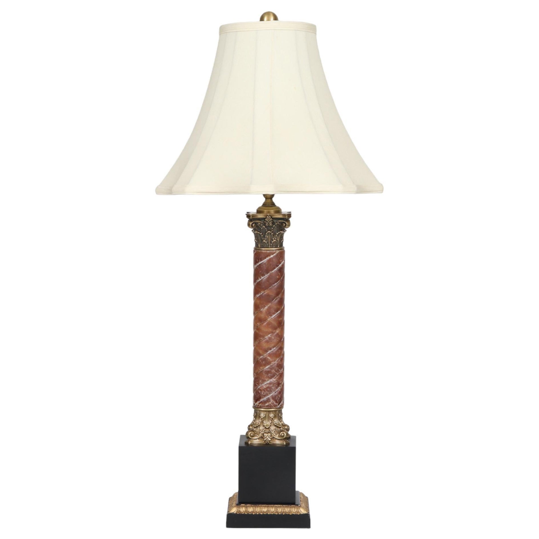 Corinthian Column Marble Table Lamp For Sale