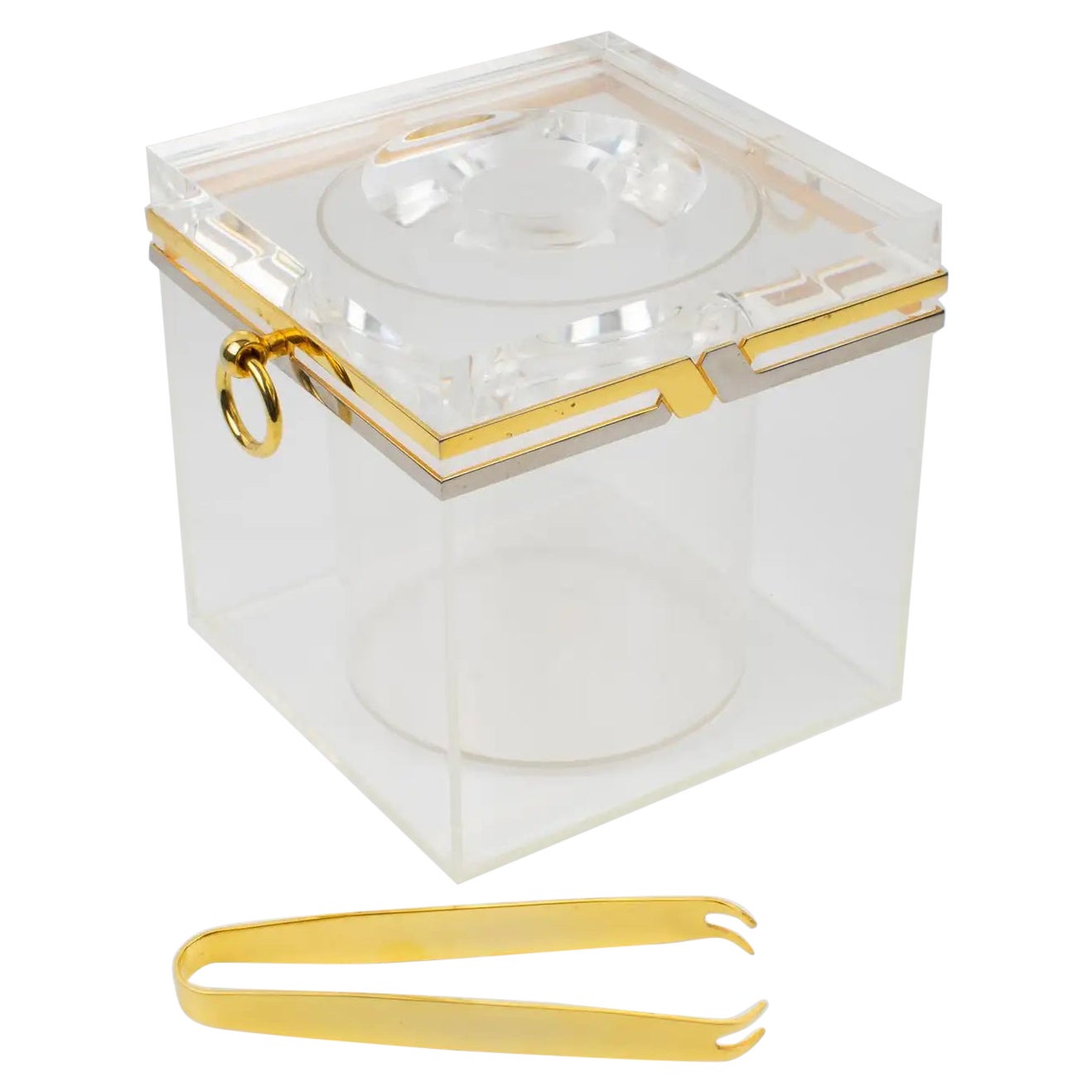 SixPiece Kensington Aluminium and Brass Table Accessories at 1stDibs