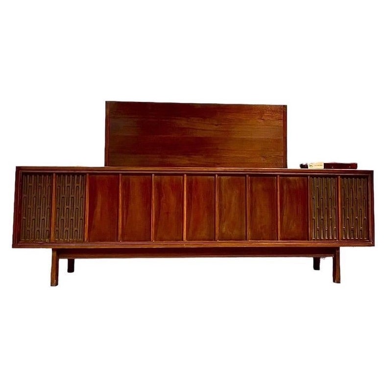 Gws222 Mid-Century Modern Stereo Console Cabinet Record Player Refurbished