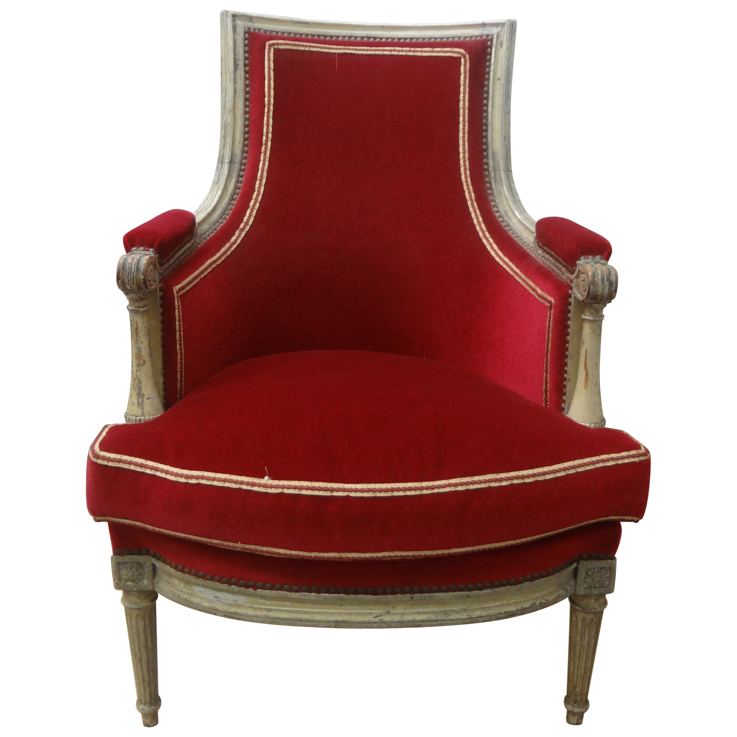 18th Century Pair of Italian Bergére Chairs For Sale at 1stDibs