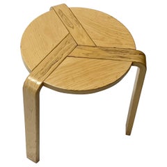 Italian Tripod Bentwood Stool by a. Simonit & G. Del Piero for Olivosrl, c 1970s