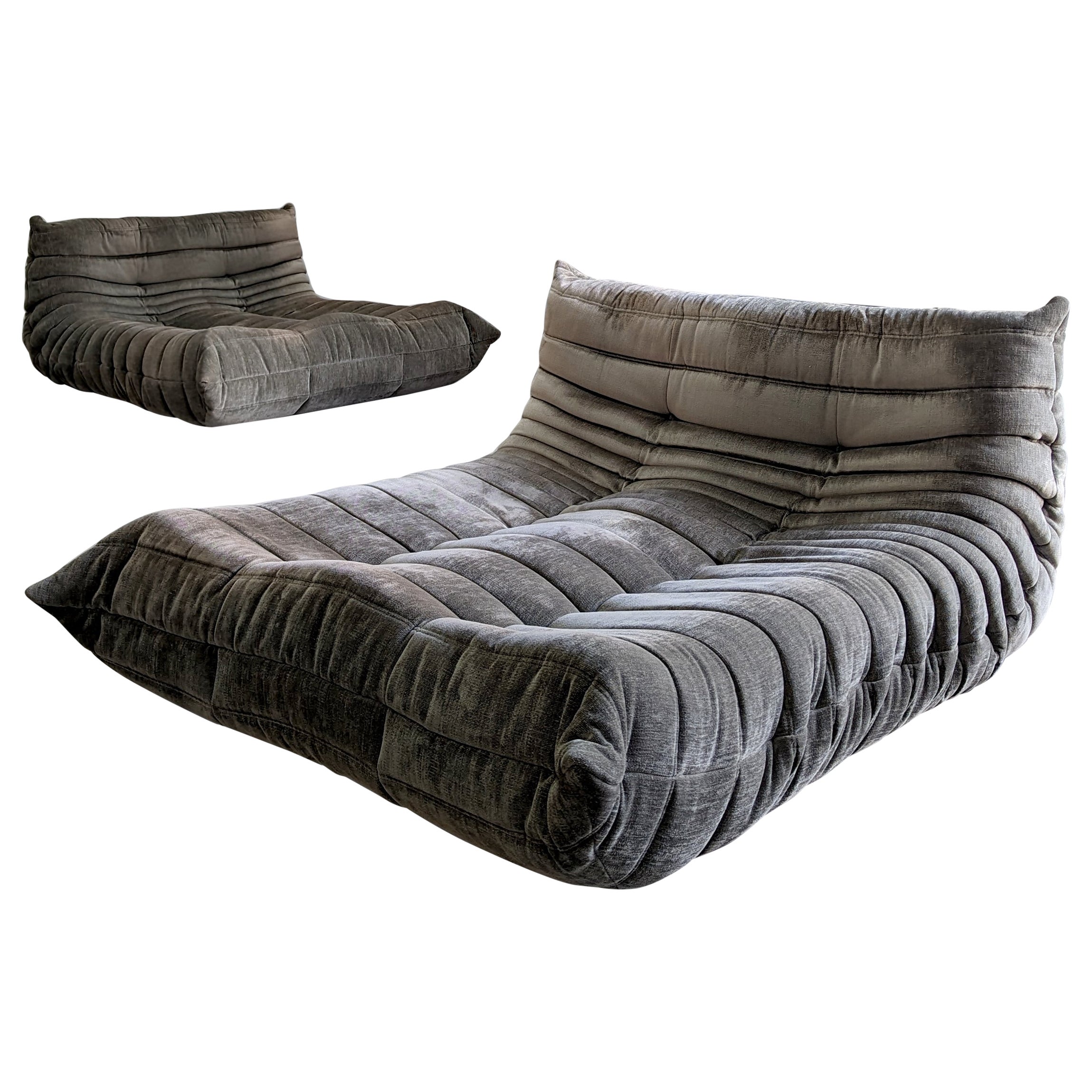 Pair of Togo Lounges Sofas by Michel Ducaroy for Ligne Roset