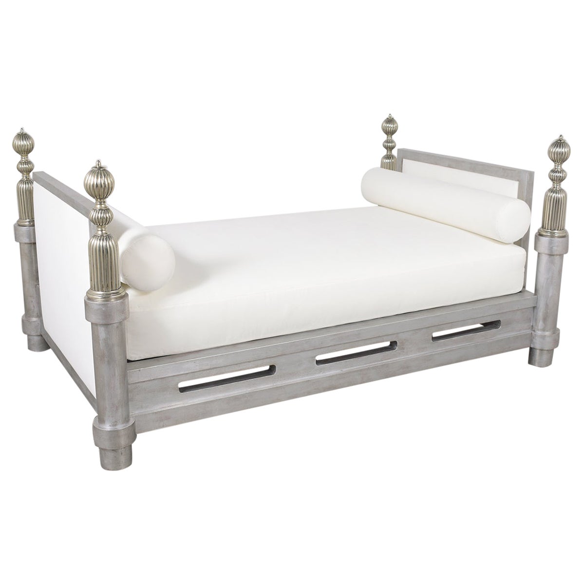 Hand-Crafted Regency-Style Daybed: Vintage Elegance & Contemporary Aesthetics For Sale