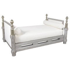 Hand-Crafted Regency-Style Daybed: Vintage Elegance & Contemporary Aesthetics