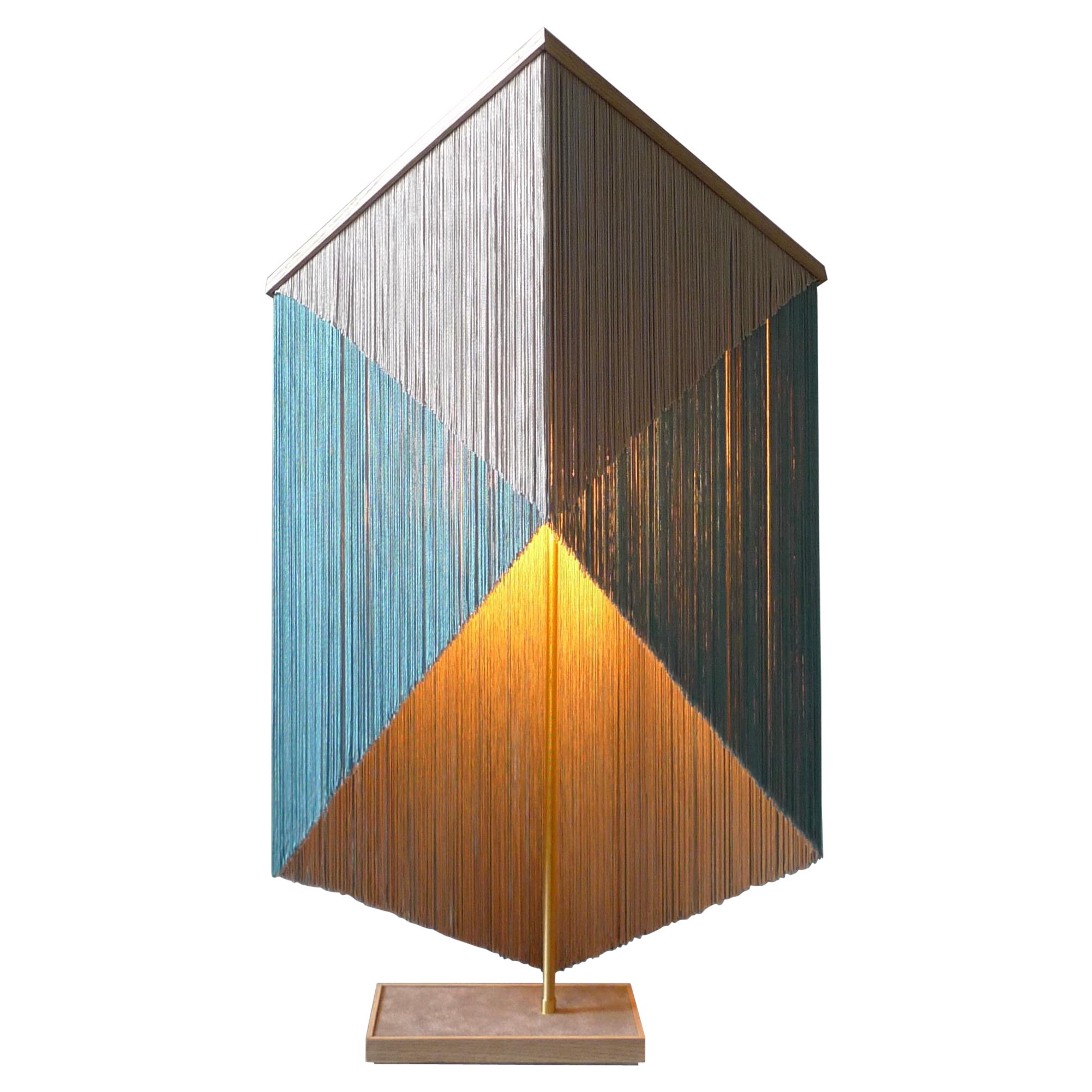 Nr.29 B Petrol Grün-Blau Beige Kleine Contemporary Tischleuchte von Sander Bottinga