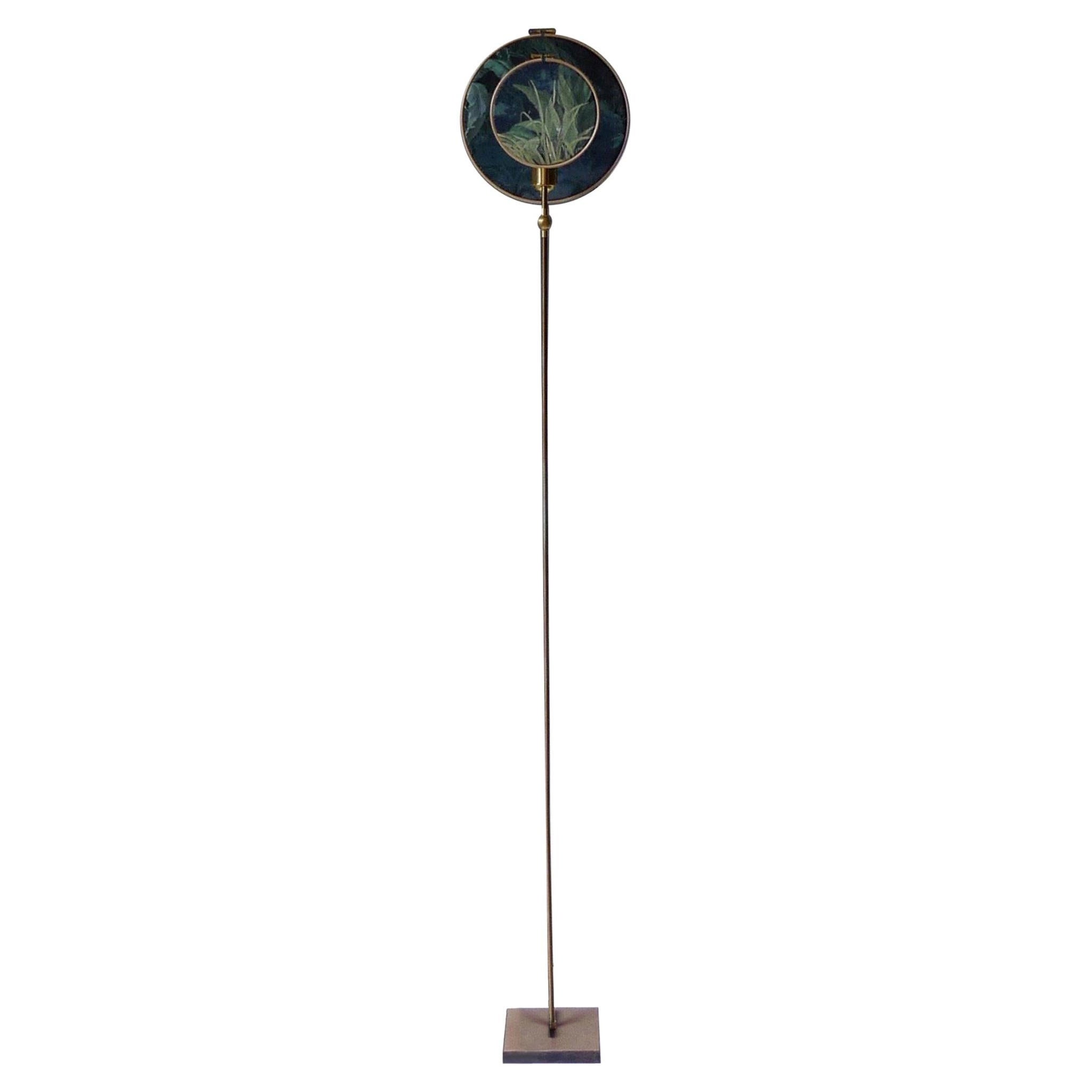 No. 11 Circle Blue Grey Contemporary Art Floor Lamp by Sander Bottinga