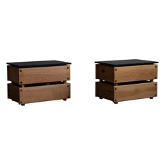 Danish Cabinetmaker, 20th Midcentury, Pair of Night Stands in Solid Pine, 1980s