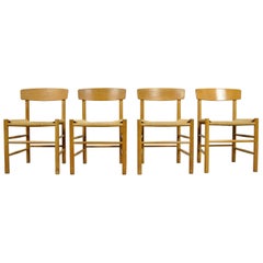 Original Oak Dining Chairs J39, by Børge Mogensen for F.D.B. Mobler, 1960