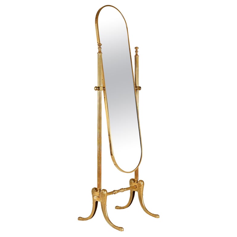 1970s Italian freestanding dressing mirror For Sale at 1stDibs