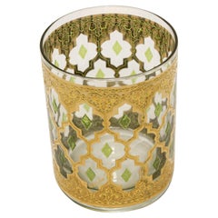 Used Culver Old Fashioned Glass with 22-Karat Gold Valencia Design