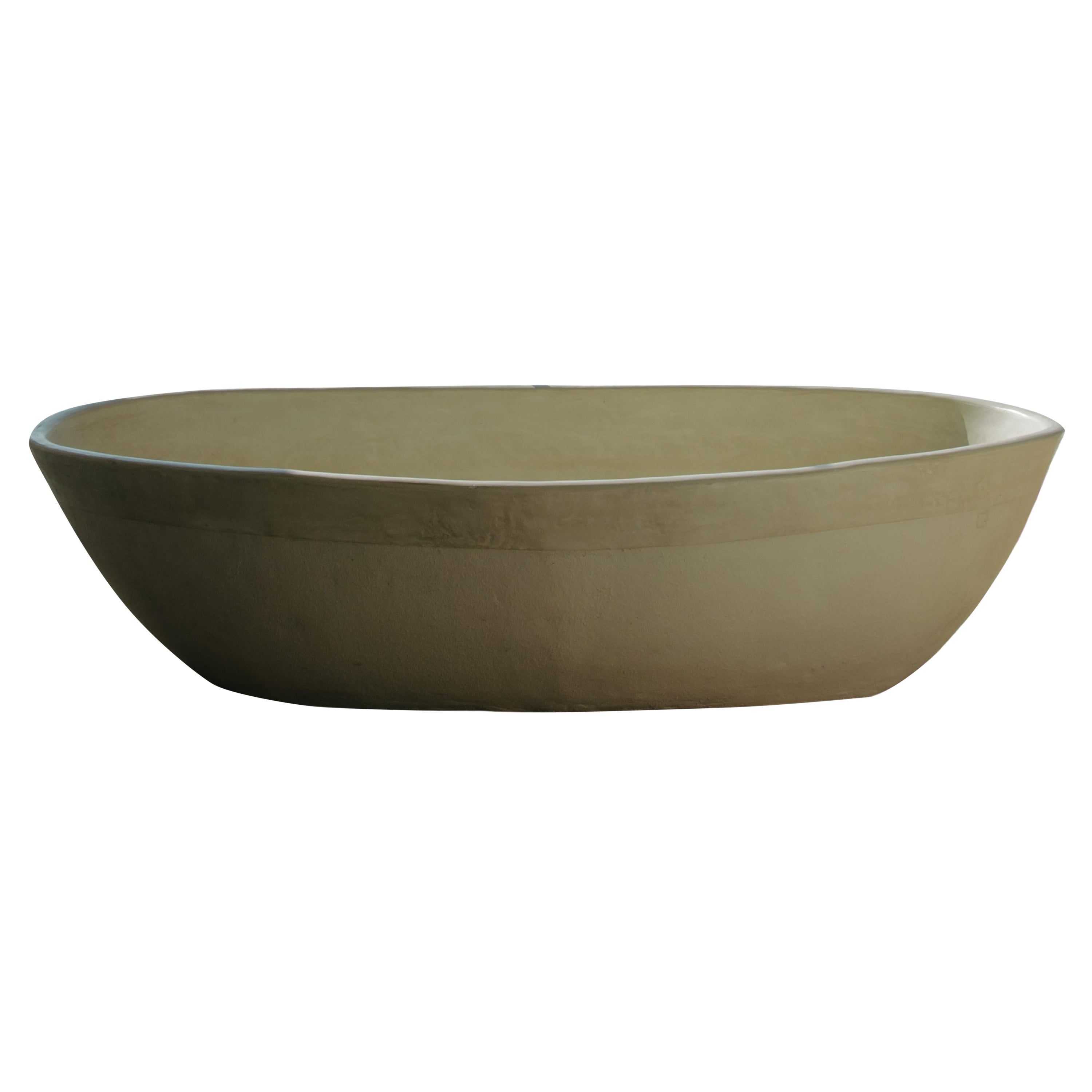 Extra Large High Clay Bathtub by Studio Loho For Sale