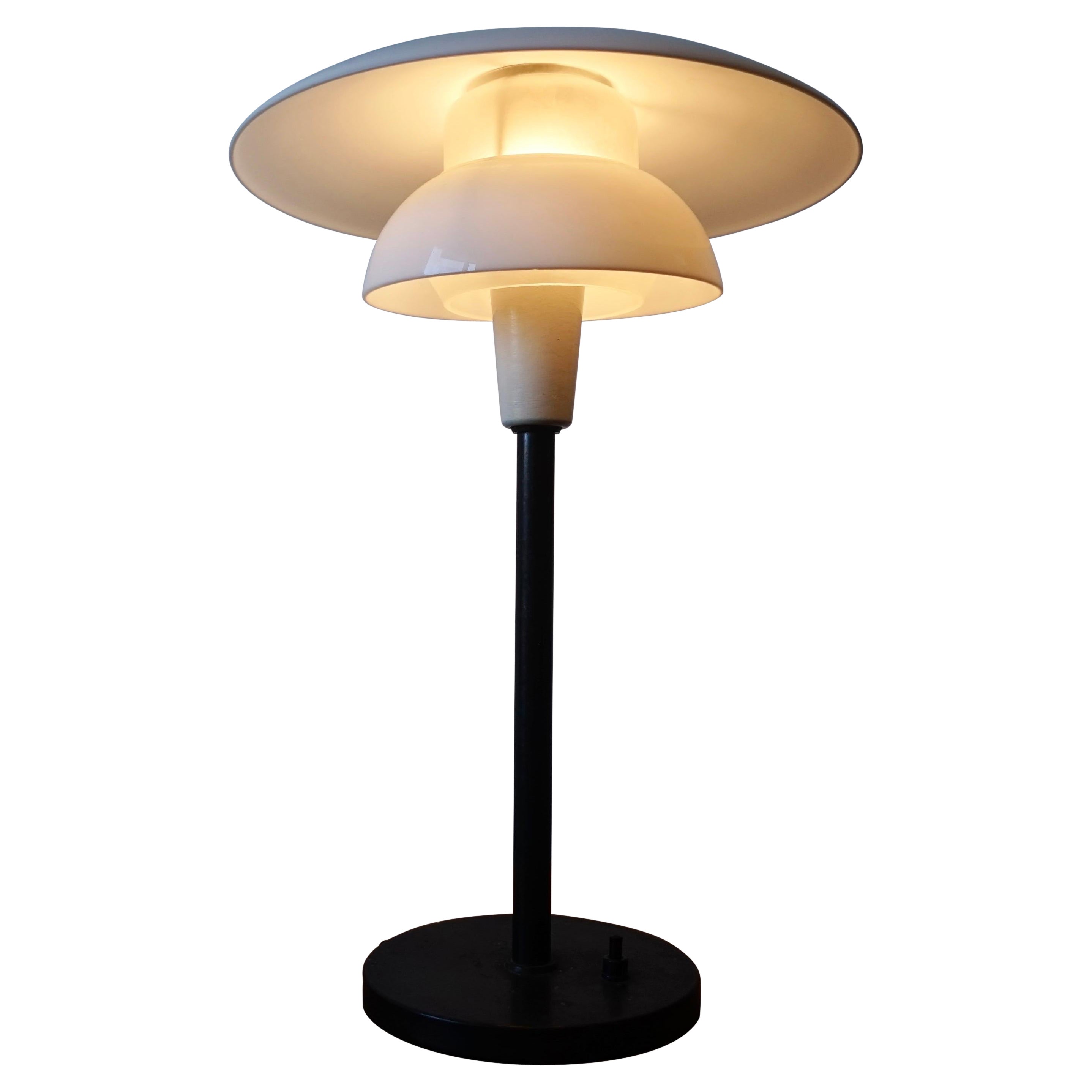 Lyfa Table Lamp in Opal Glass, 1930s For Sale
