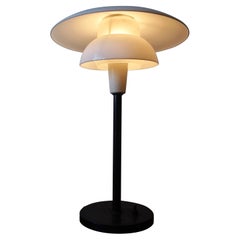 Lampe de bureau Lyfa en verre opale, années 1930