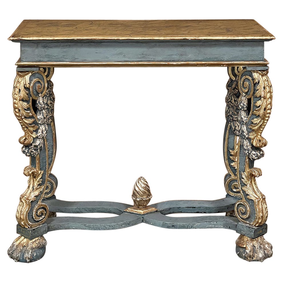 Early 19th Century Italian Baroque Faux-Painted Console For Sale
