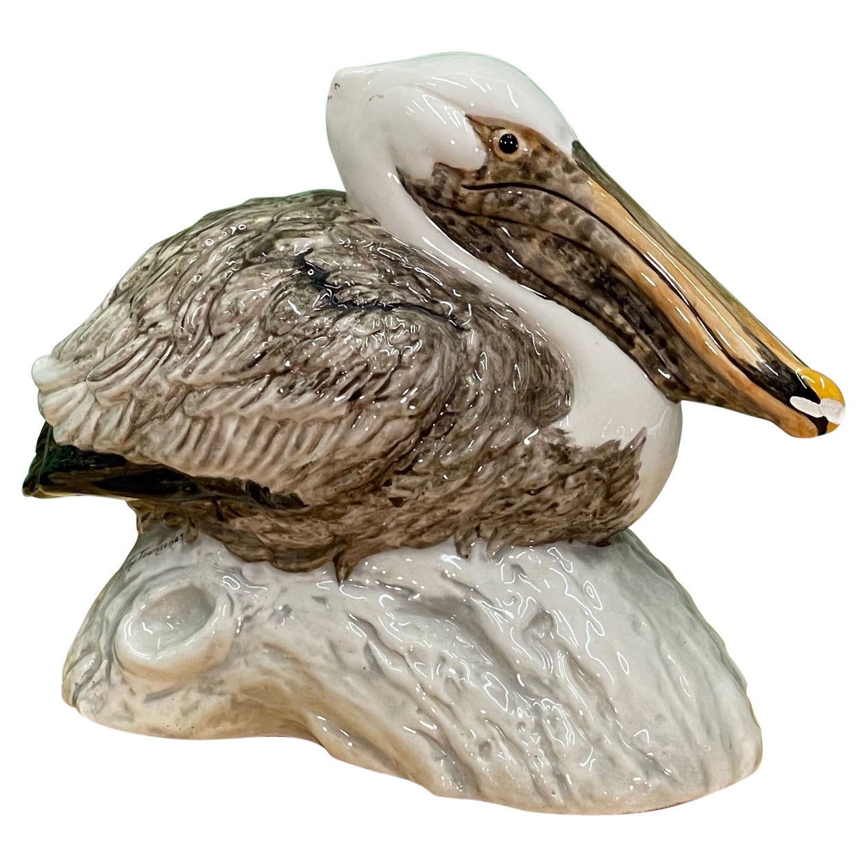 Ceramic Pelican Figurine For Sale