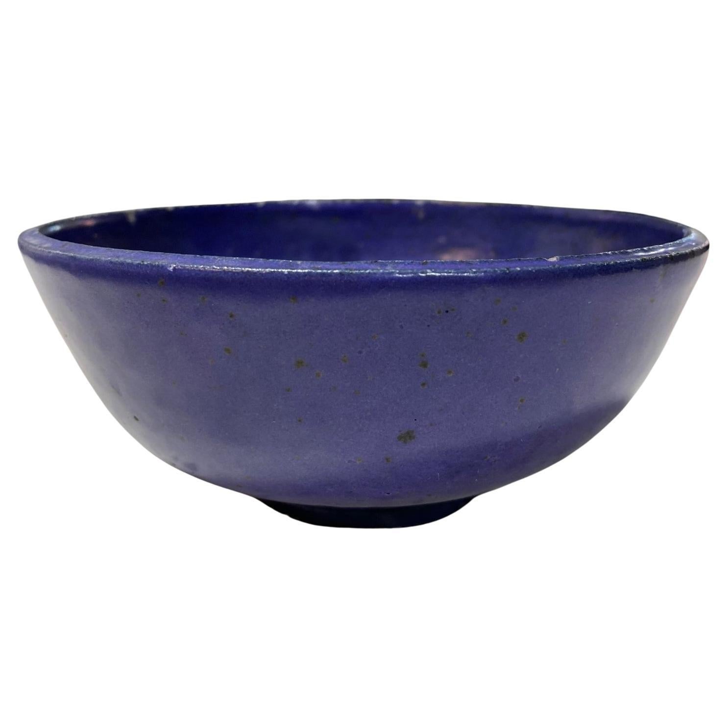 Tazón de cerámica esmaltada de mediados de siglo de California Studio Pottery firmado por Laura Andreson