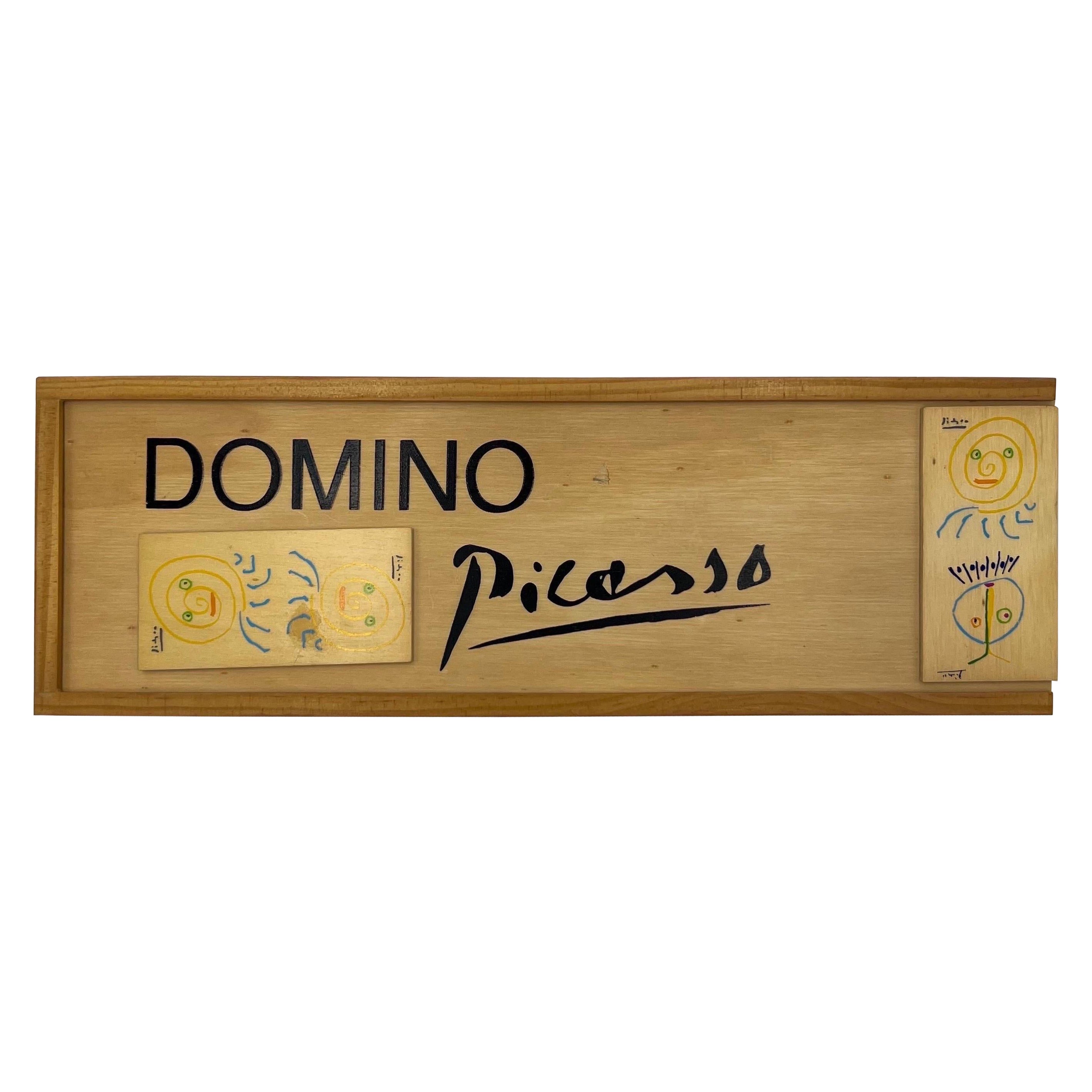 Pablo Picasso Domino "Gavilla de Fabulas sin Amor" Wooden Set, 1960, Complete