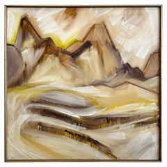 TaoGaea (Eddie Powell), “Mountains”, Large Expressionist Oil Painting, 1970