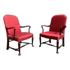 Antique Pair of 19th Century English Queen Ann Chairs