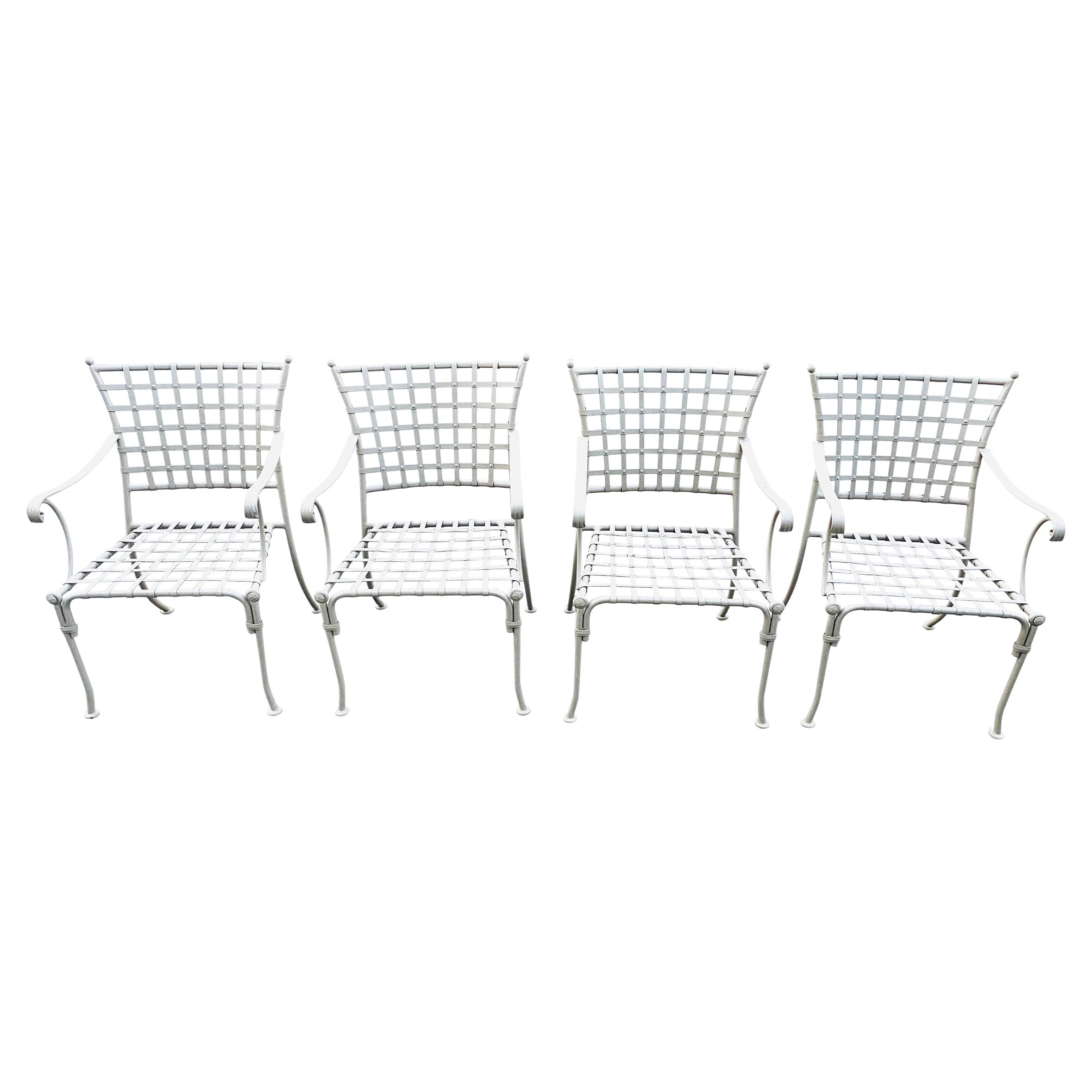 Vintage Wrought Iron Outdoor Patio Chairs Mario Papperzini for Salterini