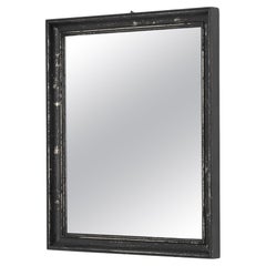 1900s Black Patinated Wall Mirror