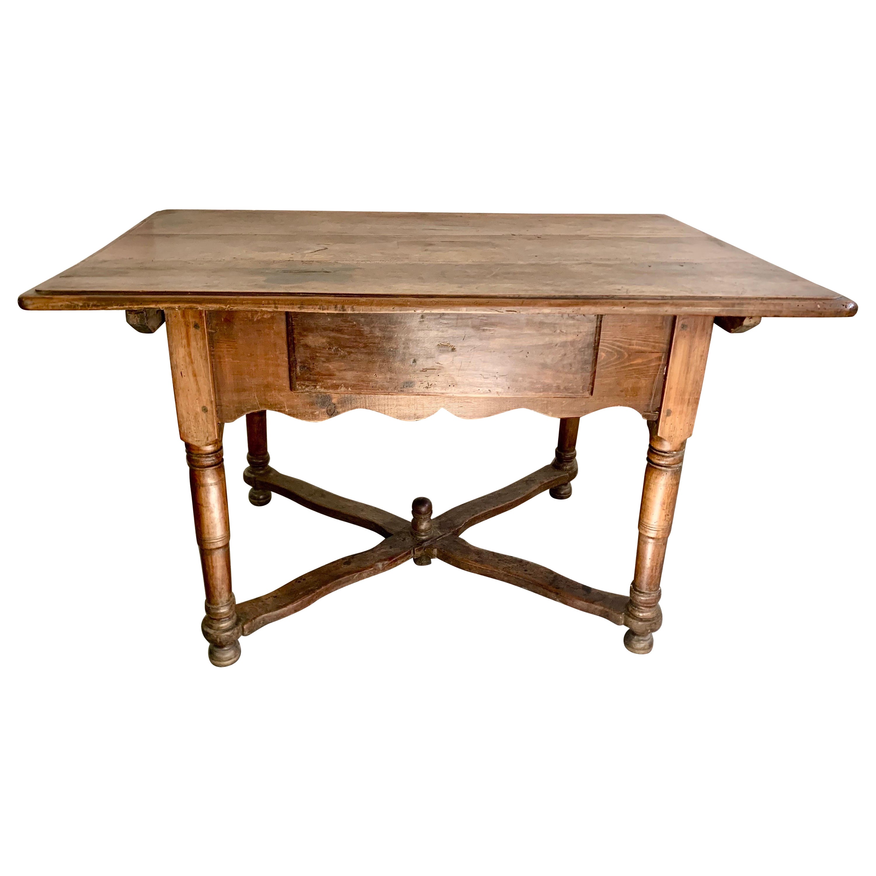 18th Century French Louis XIII Style Walnut Table For Sale