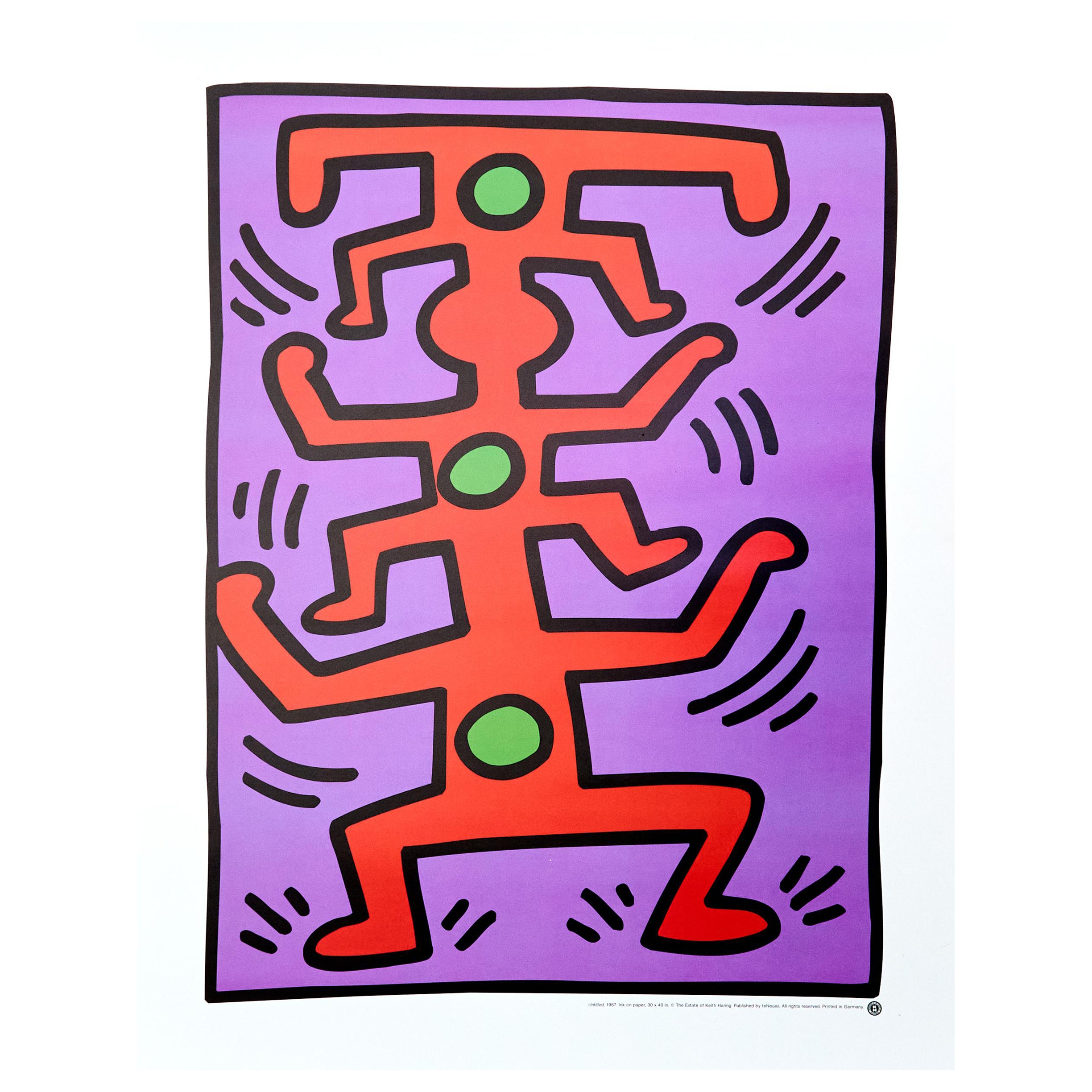 Lithographie von Keith Haring, 1987, von teNeues