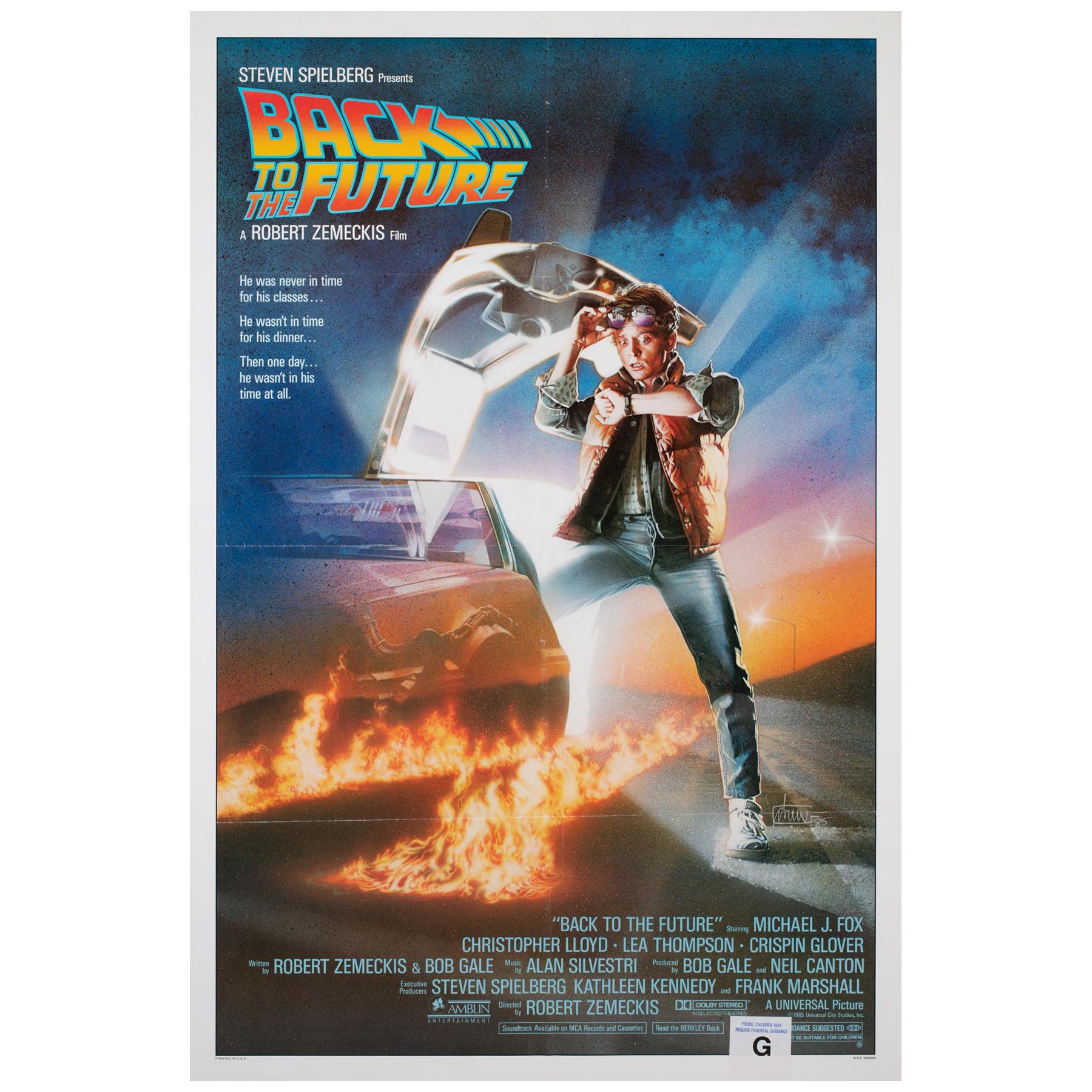 Back to the Future 1985 US 1 Sheet Film Movie Poster, Drew Struzan For Sale