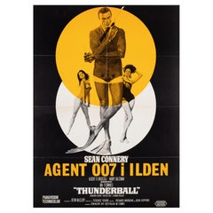 Affiche A1 danoise du film Thunderball R1972, Robert McGinnis